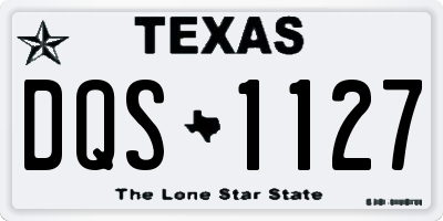TX license plate DQS1127