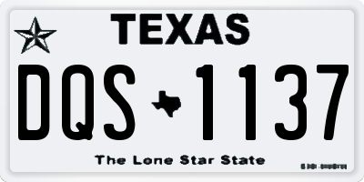 TX license plate DQS1137