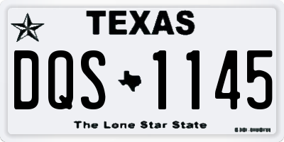 TX license plate DQS1145
