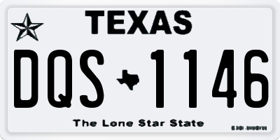 TX license plate DQS1146