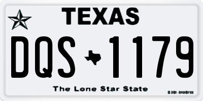 TX license plate DQS1179