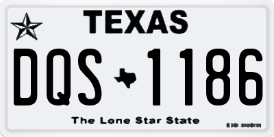 TX license plate DQS1186