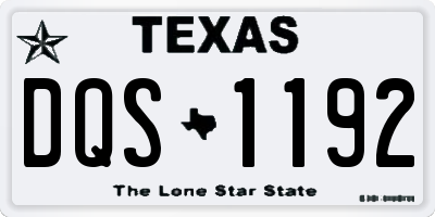 TX license plate DQS1192