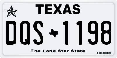 TX license plate DQS1198