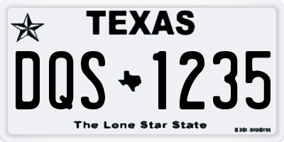 TX license plate DQS1235