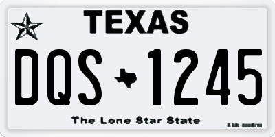 TX license plate DQS1245