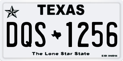 TX license plate DQS1256