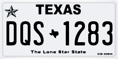 TX license plate DQS1283
