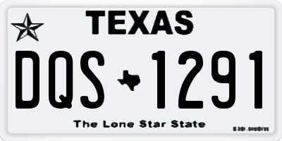 TX license plate DQS1291