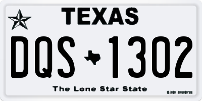TX license plate DQS1302