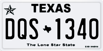 TX license plate DQS1340