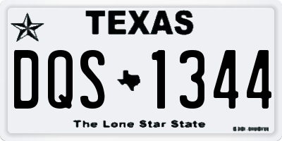 TX license plate DQS1344