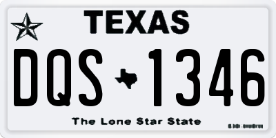 TX license plate DQS1346