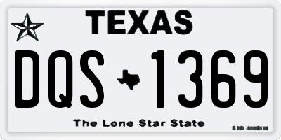 TX license plate DQS1369