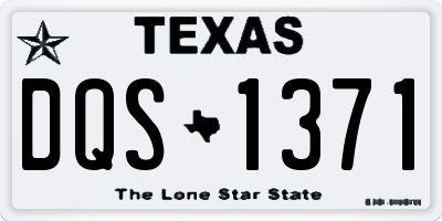 TX license plate DQS1371