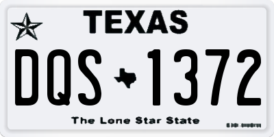 TX license plate DQS1372