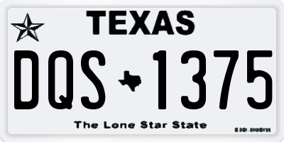 TX license plate DQS1375