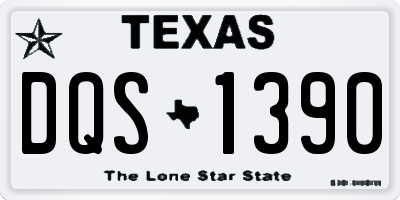 TX license plate DQS1390
