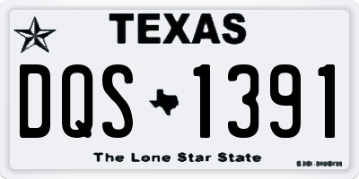 TX license plate DQS1391