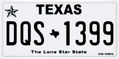 TX license plate DQS1399
