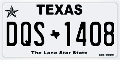 TX license plate DQS1408