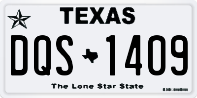 TX license plate DQS1409