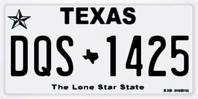TX license plate DQS1425