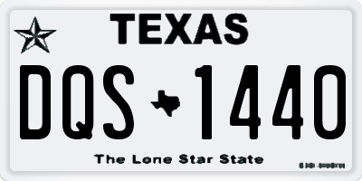 TX license plate DQS1440