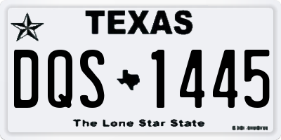 TX license plate DQS1445