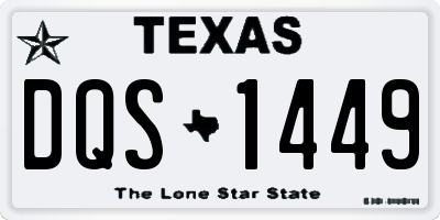 TX license plate DQS1449