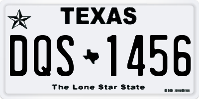 TX license plate DQS1456