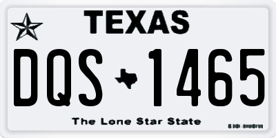 TX license plate DQS1465