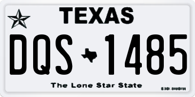 TX license plate DQS1485