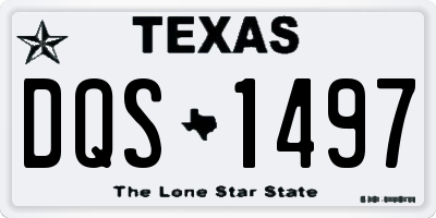 TX license plate DQS1497