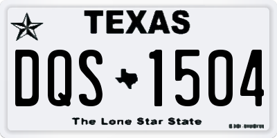 TX license plate DQS1504