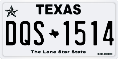 TX license plate DQS1514