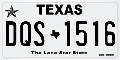 TX license plate DQS1516