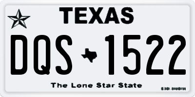 TX license plate DQS1522