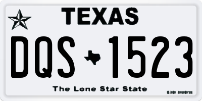 TX license plate DQS1523
