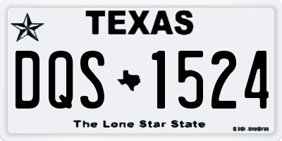 TX license plate DQS1524