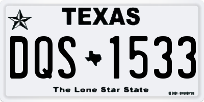 TX license plate DQS1533