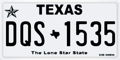 TX license plate DQS1535
