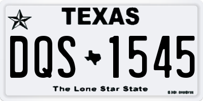 TX license plate DQS1545