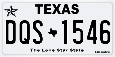 TX license plate DQS1546
