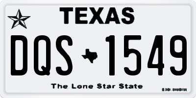 TX license plate DQS1549