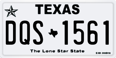 TX license plate DQS1561