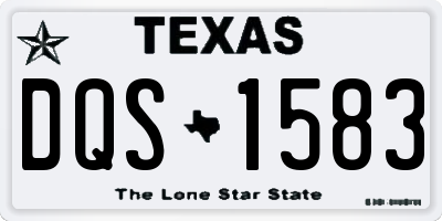 TX license plate DQS1583