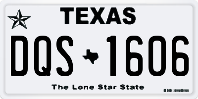 TX license plate DQS1606