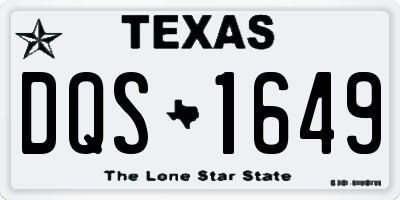 TX license plate DQS1649