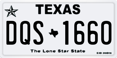 TX license plate DQS1660